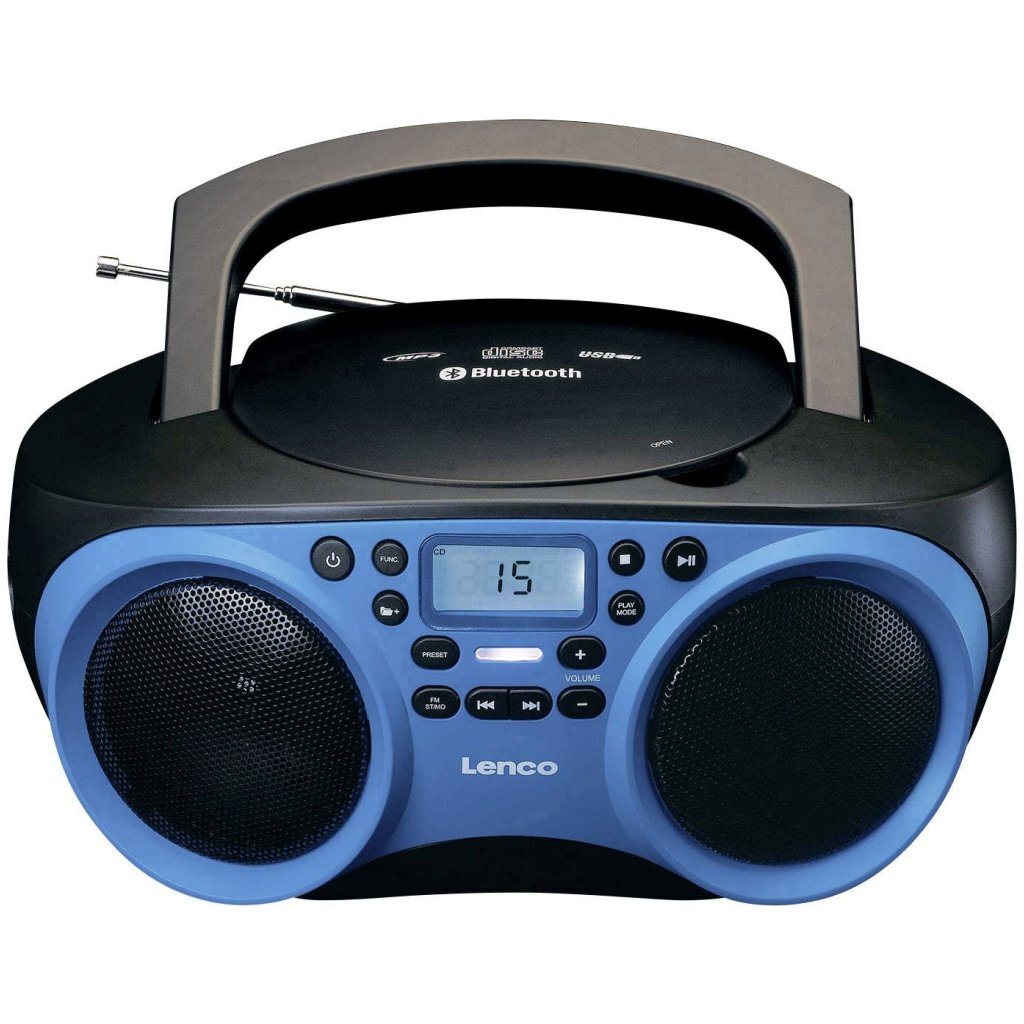 Lenco SCD-501BU Draagbare Radio CD-Speler + Bluetooth Blauw/Zwart Top Merken Winkel